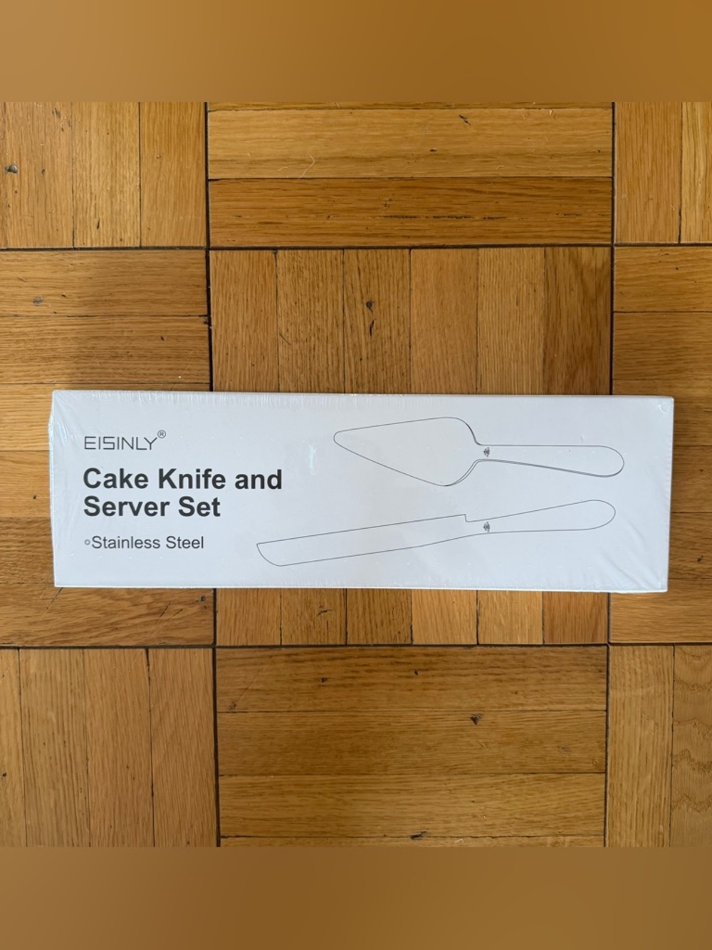 Stainless Steel Cake Knife and Server Set - silver